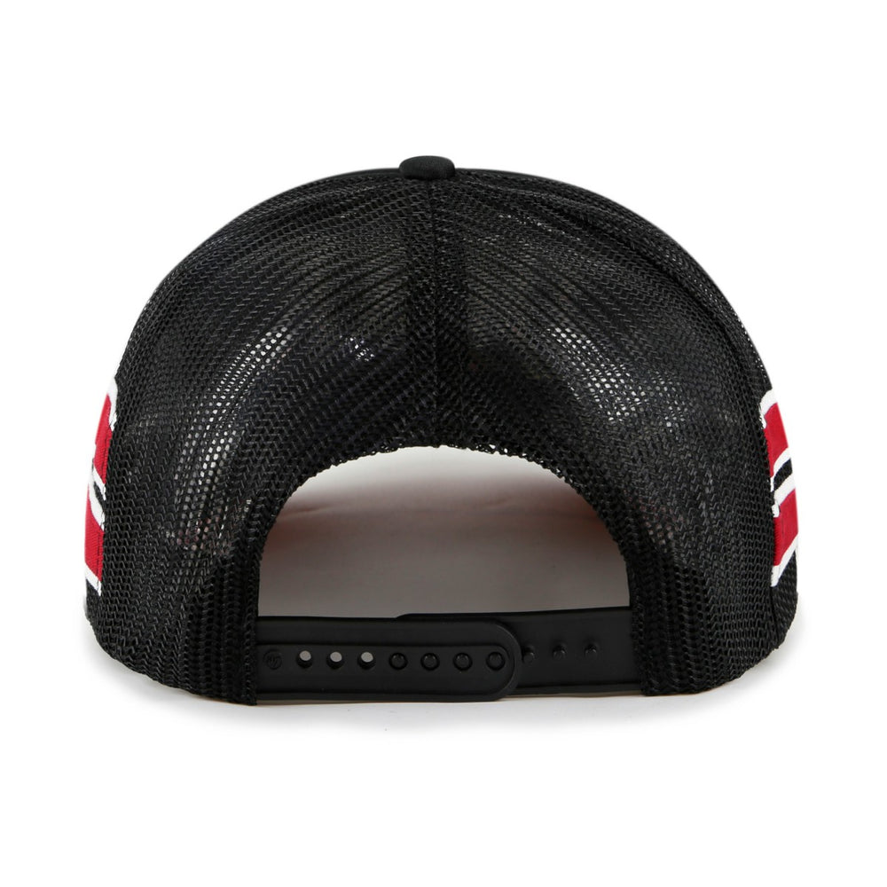 Miami Heat '47 Sidebrand Stripes Trucker Adjustable Hat Black - 47 brand