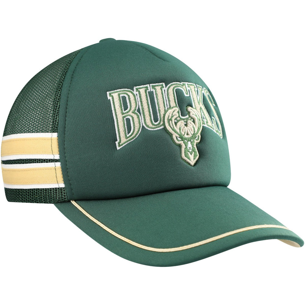 Milwaukee Bucks '47 Sidebrand Stripes Trucker Adjustable Hat Hunter Green - 47 brand