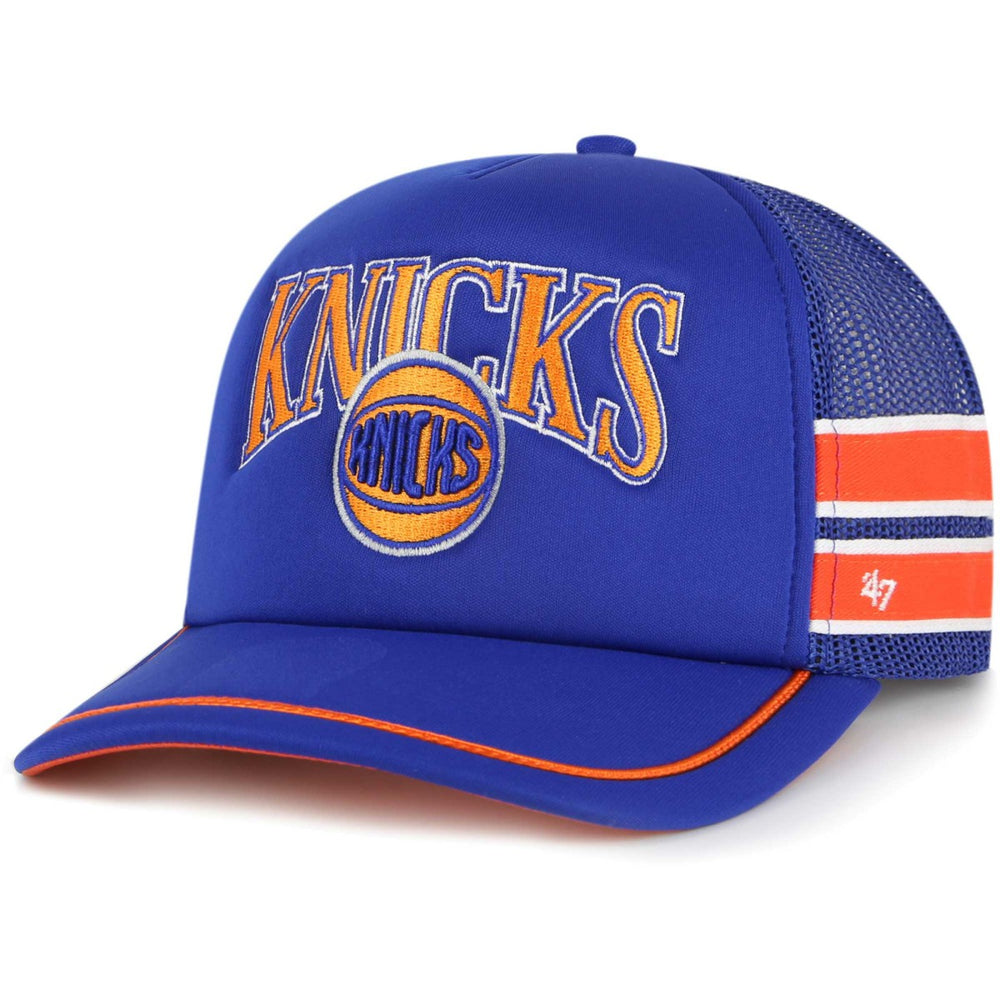 New York Knicks '47 Sidebrand Stripes Trucker Adjustable Hat Blue - 47 brand