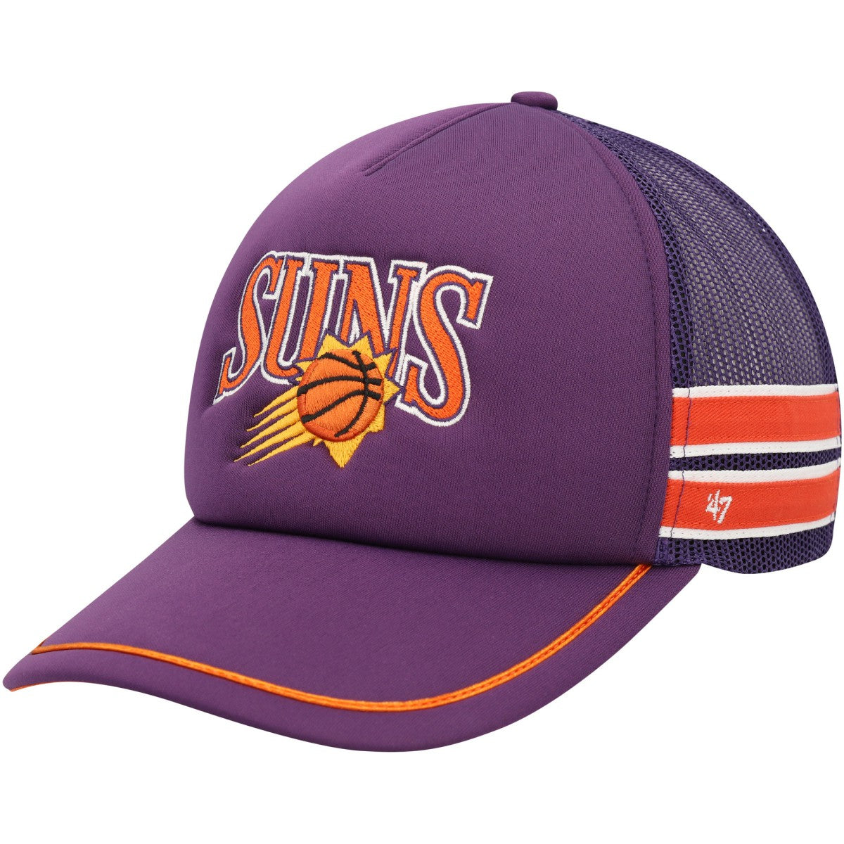 Phoenix Suns '47 Sidebrand Stripes Trucker Adjustable Hat Purple - 47 brand