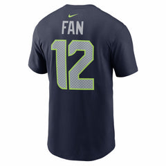 12s Seattle Seahawks Super Bowl LX Patch Name & Number T-Shirt - College Navy T-shirts