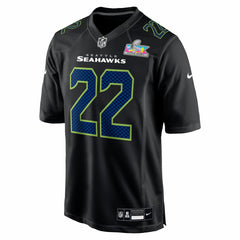 Rashid Shaheed Seattle Seahawks Super Bowl LX Patch Carbon Fashion Game Jersey - Black Jerseys