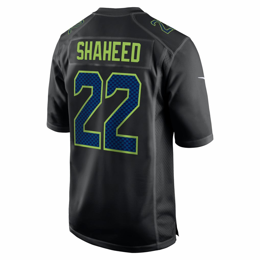 Rashid Shaheed Seattle Seahawks Super Bowl LX Patch Carbon Fashion Game Jersey - Black Jerseys