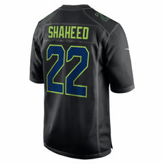 Rashid Shaheed Seattle Seahawks Super Bowl LX Patch Carbon Fashion Game Jersey - Black Jerseys