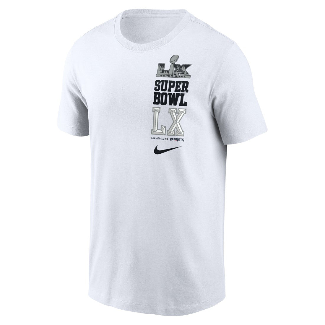 New England Patriots vs. Seattle Seahawks Super Bowl LX Dueling T-Shirt - White T-shirts