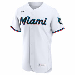 Miami Marlins Nike Home Authentic Custom Jersey - White Jerseys