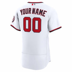 Washington Nationals Nike Home Authentic Custom Jersey - White Jerseys