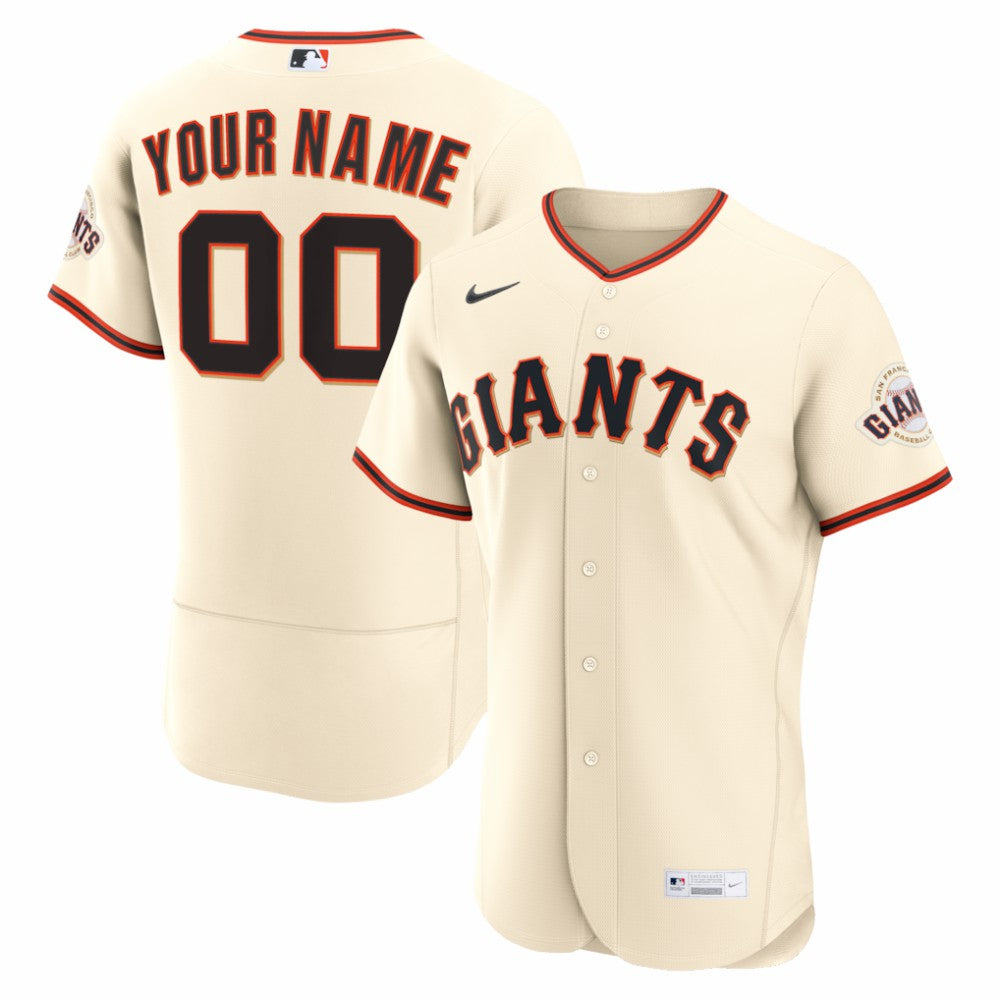 San Francisco Giants Nike Home Authentic Custom Jersey - Cream Jerseys