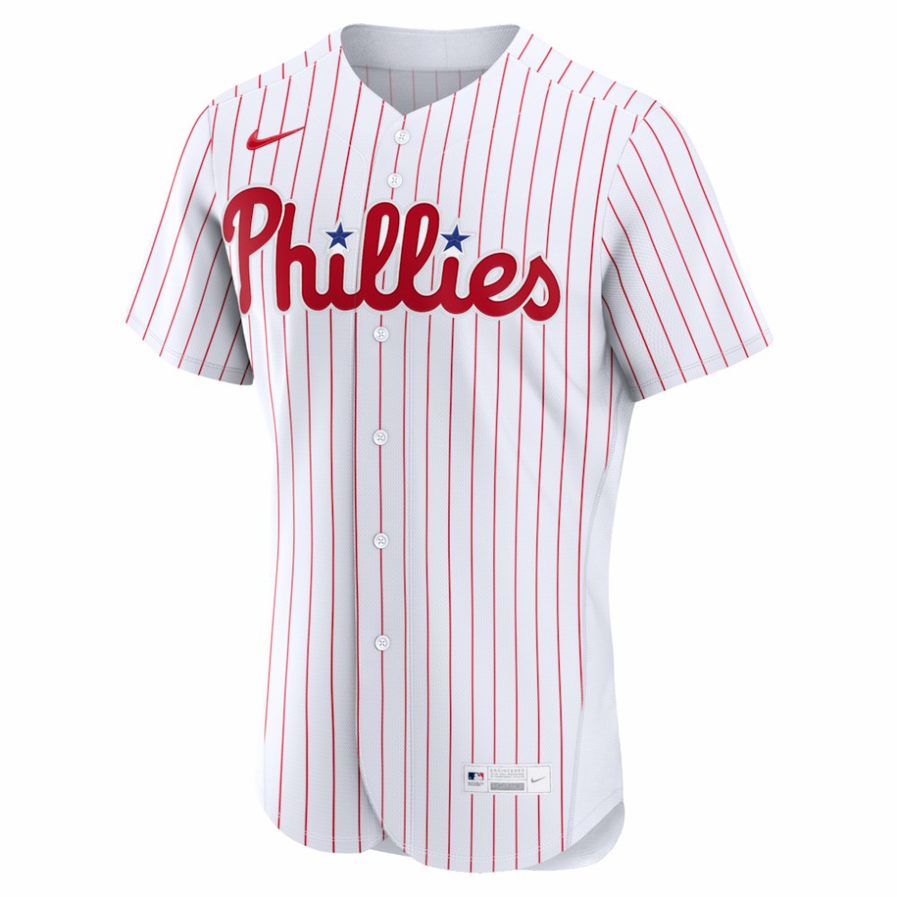 Philadelphia Phillies Nike Home Authentic Custom Jersey - White Jerseys