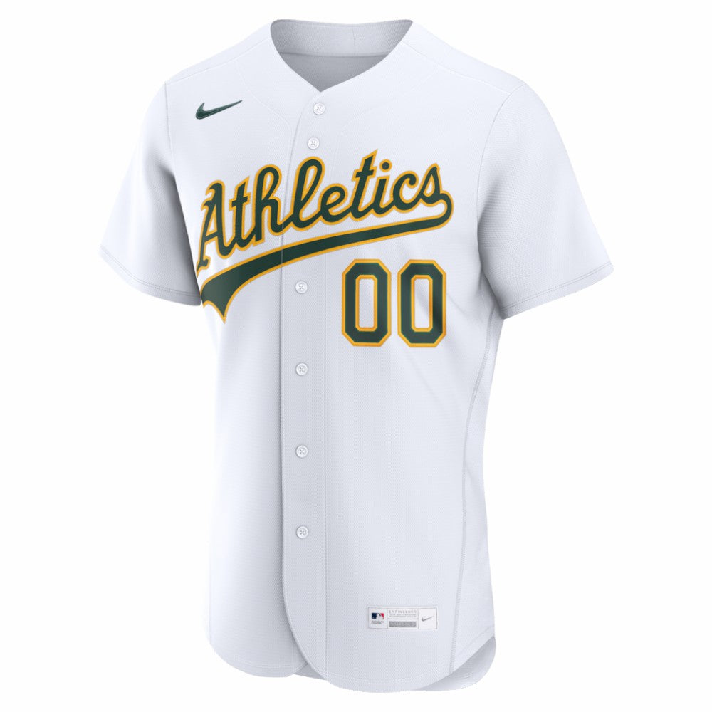 Athletics Nike Home Authentic Custom Jersey - White Jerseys