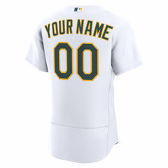 Athletics Nike Home Authentic Custom Jersey - White Jerseys