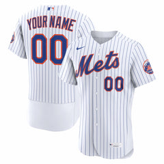 New York Mets Nike Home Authentic Custom Jersey - White Jerseys