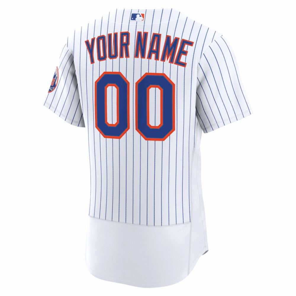 New York Mets Nike Home Authentic Custom Jersey - White Jerseys