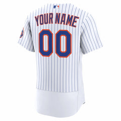 New York Mets Nike Home Authentic Custom Jersey - White Jerseys