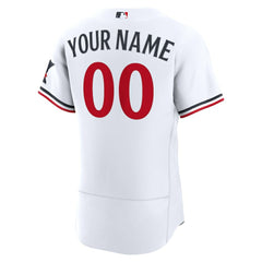 Minnesota Twins Nike Home Authentic Custom Jersey - White Jerseys