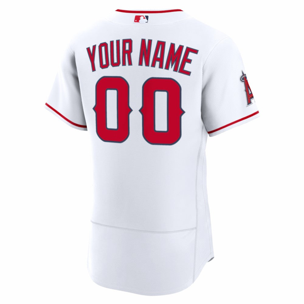 Los Angeles Angels Nike Home Authentic Custom Jersey - White Jerseys