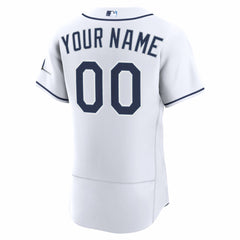 Tampa Bay Rays Nike Home Authentic Custom Jersey - White Jerseys