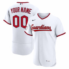 Cleveland Guardians Nike Home Authentic Custom Jersey - White Jerseys