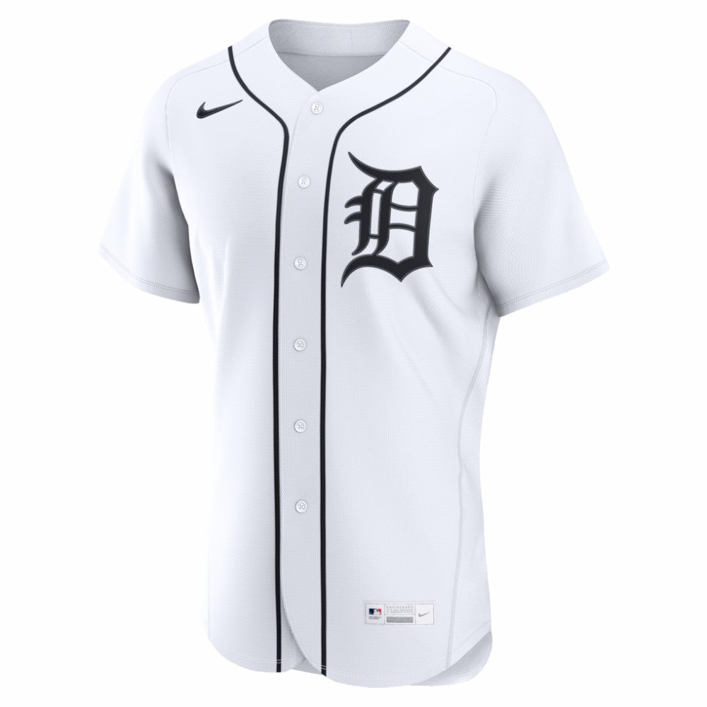 Detroit Tigers Nike Home Authentic Custom Jersey - White Jerseys