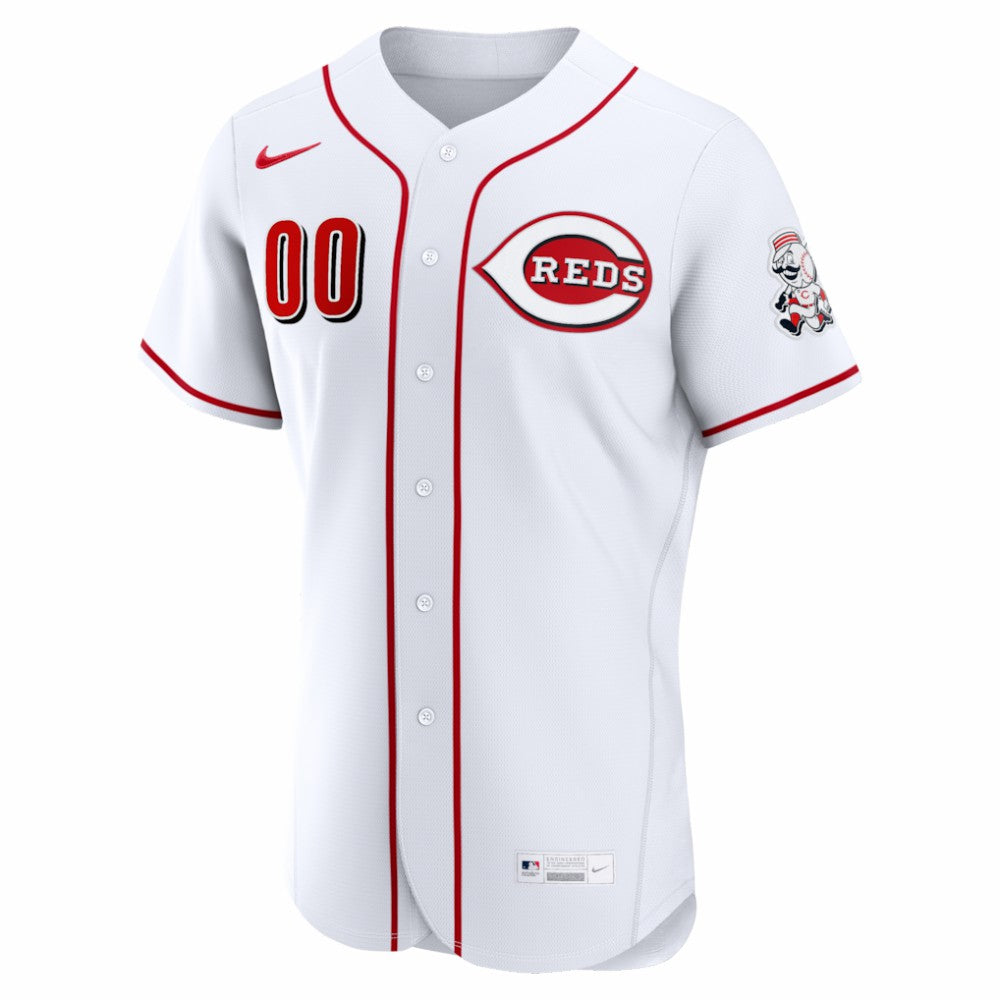 Cincinnati Reds Nike Home Authentic Custom Jersey - White Jerseys