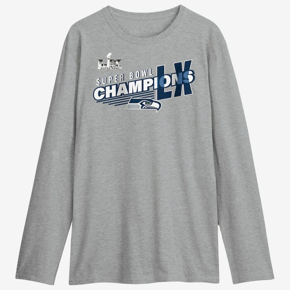 Seattle Seahawks Super Bowl LX Champions Best Teammates Roster Long Sleeve T-Shirt - Steel T-shirts