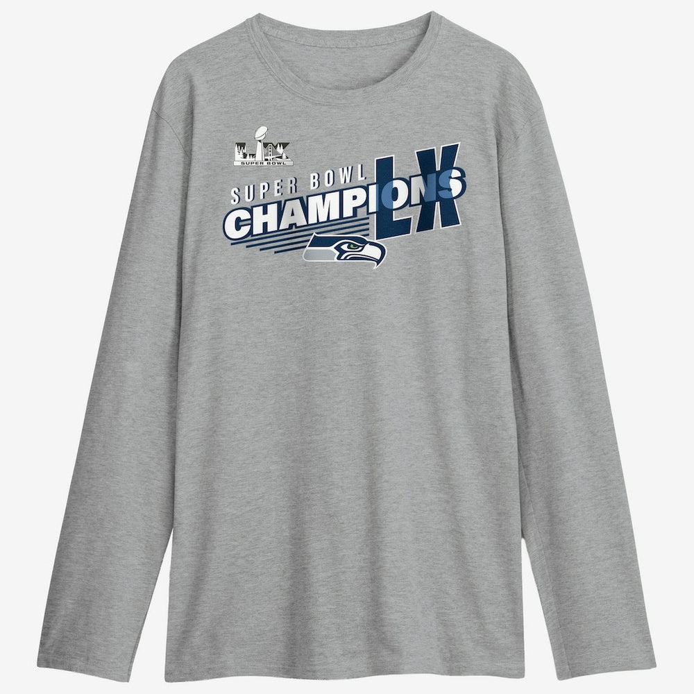 Seattle Seahawks Super Bowl LX Champions Best Teammates Roster Long Sleeve T-Shirt - Steel T-shirts
