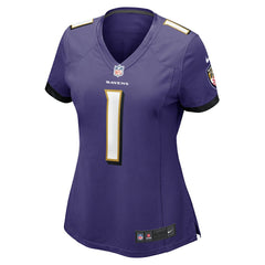 Number 1 Mom Baltimore Ravens Women's Game Jersey - Purple Jerseys
