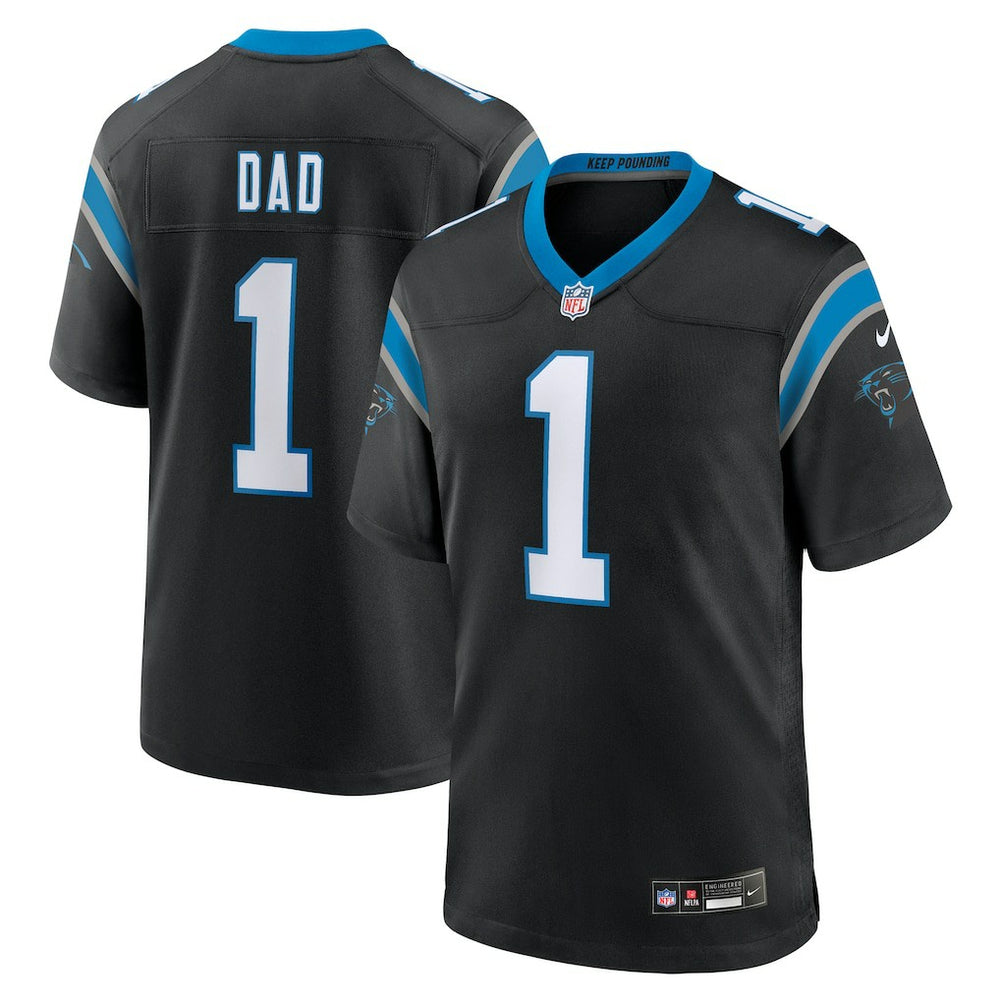 Number 1 Dad Carolina Panthers Game Jersey - Black Jerseys