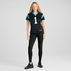 Number 1 Mom Carolina Panthers Women's Game Jersey - Black Jerseys