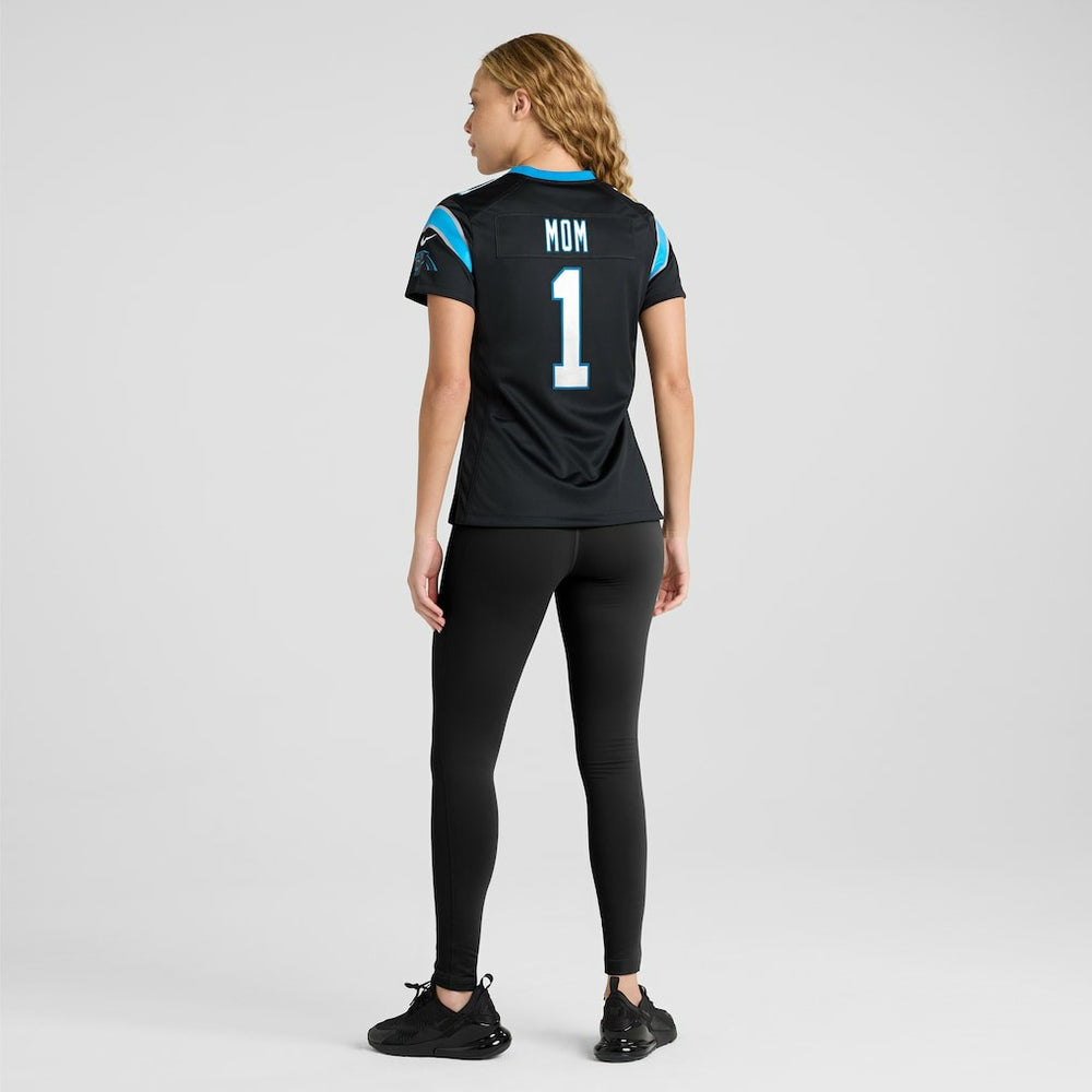 Number 1 Mom Carolina Panthers Women's Game Jersey - Black Jerseys