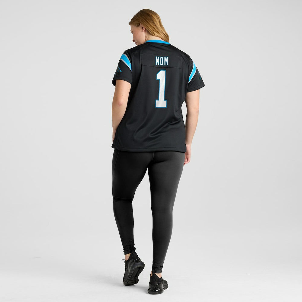Number 1 Mom Carolina Panthers Women's Game Jersey - Black Jerseys