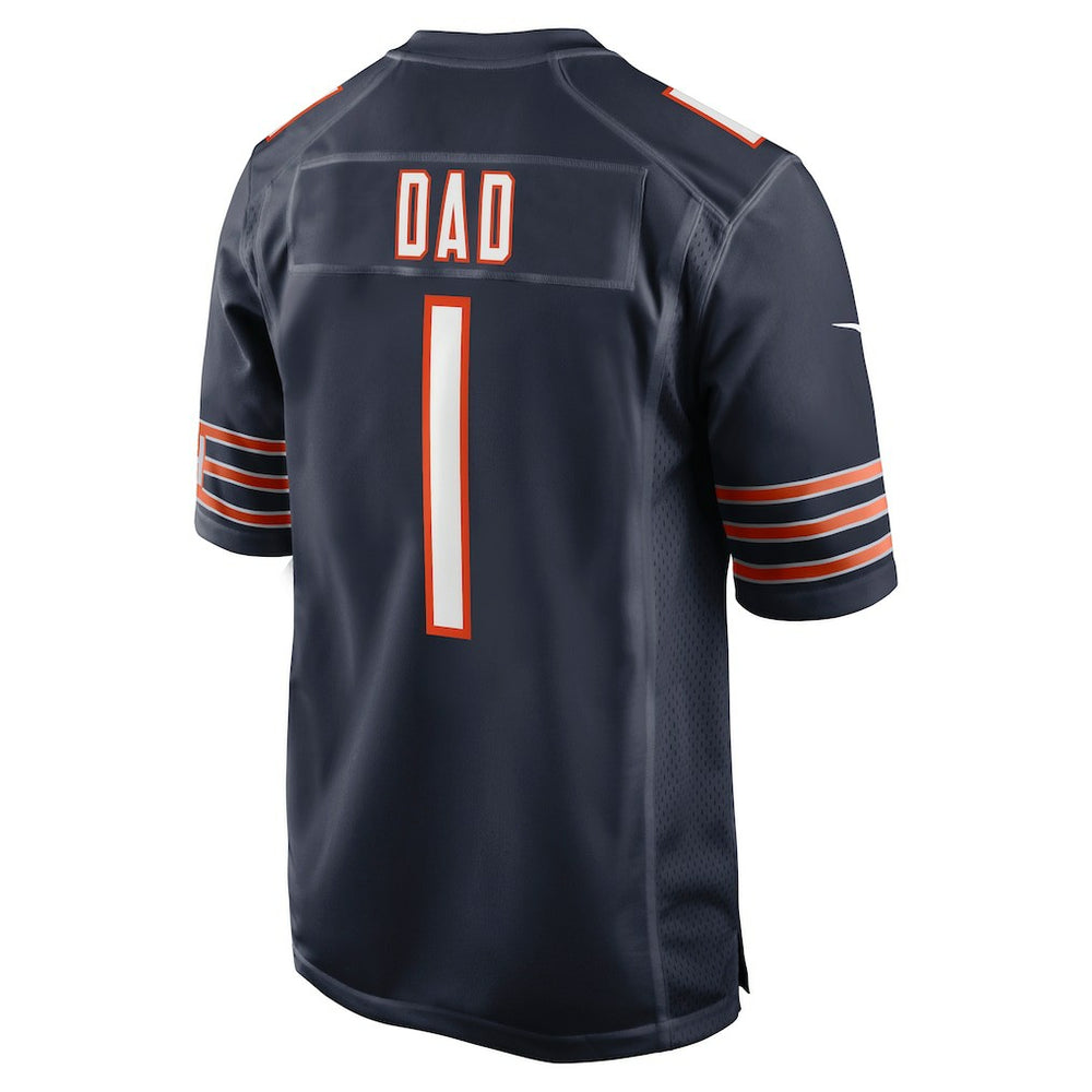 Number 1 Dad Chicago Bears Game Jersey - Navy Jerseys