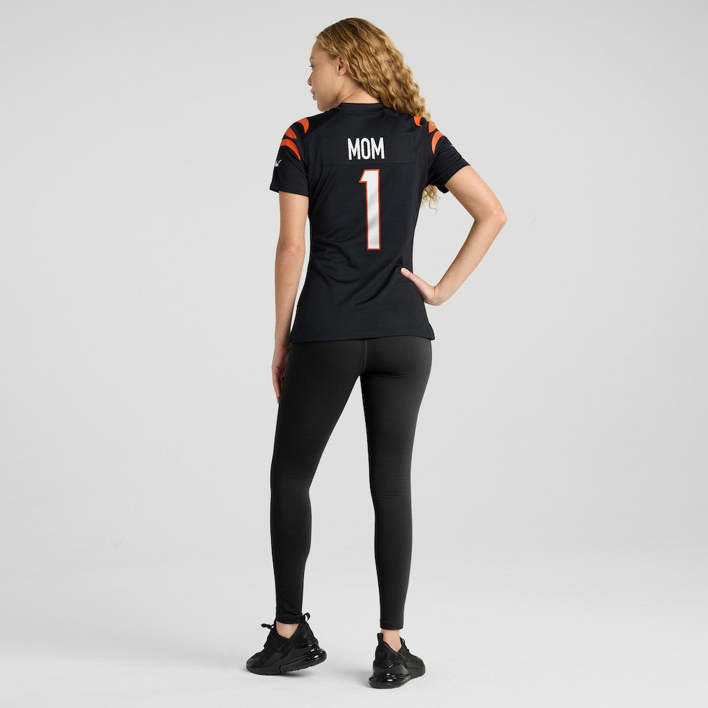 Number 1 Mom Cincinnati Bengals Women's Game Jersey - Black Jerseys