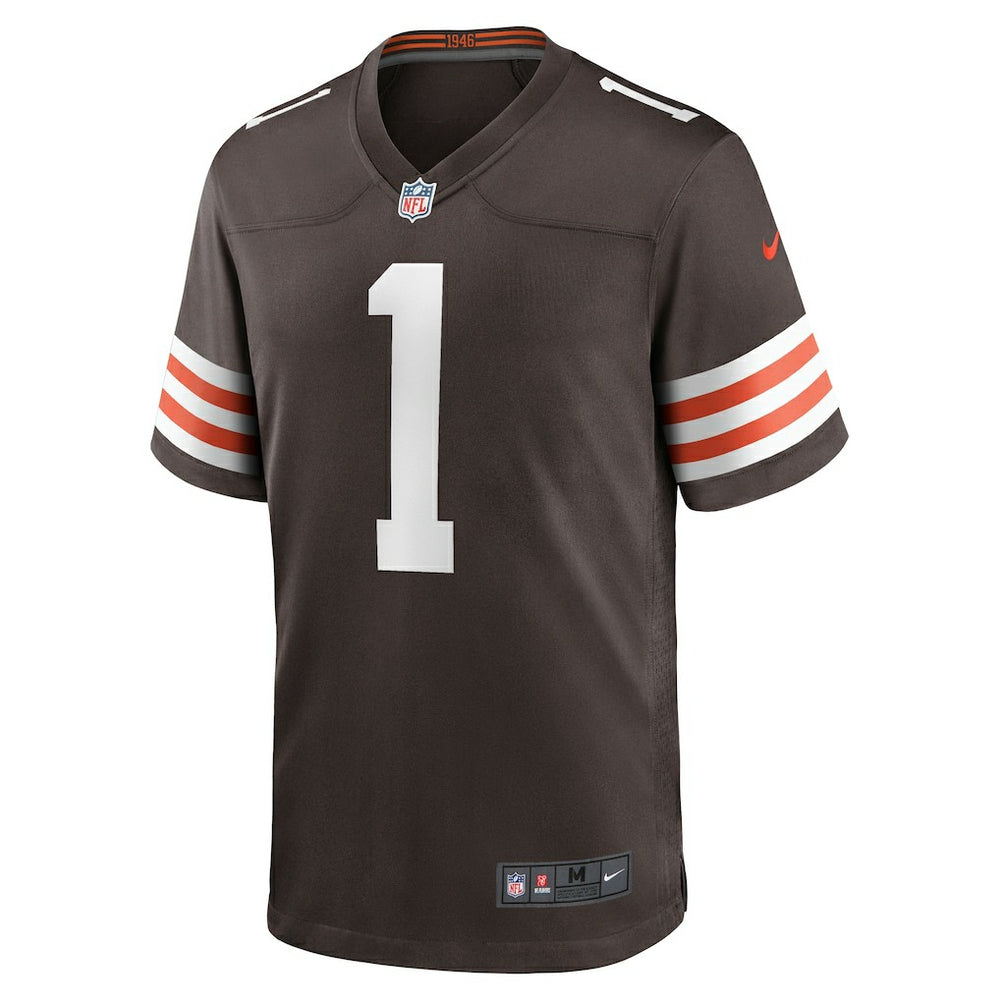 Number 1 Dad Cleveland Browns Game Jersey - Brown Jerseys