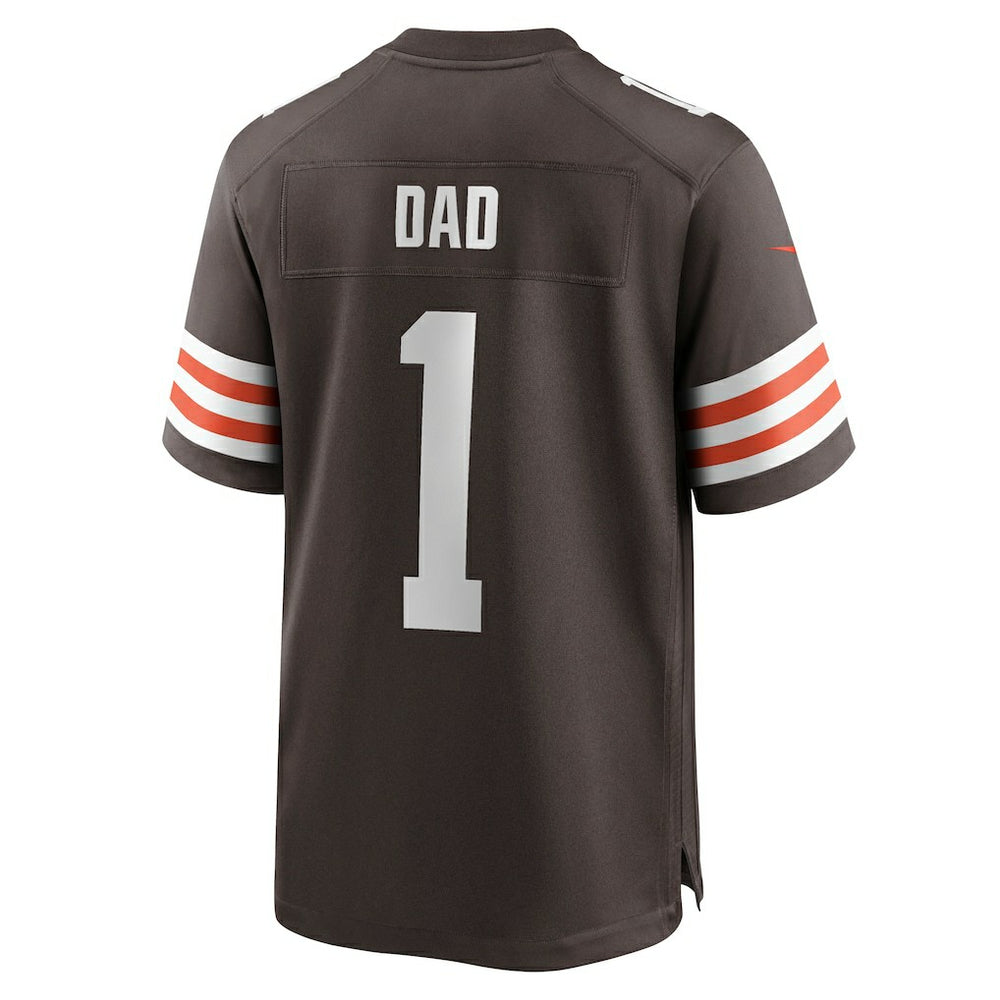 Number 1 Dad Cleveland Browns Game Jersey - Brown Jerseys