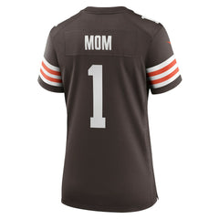 Number 1 Mom Cleveland Browns Women's Game Jersey - Brown Jerseys