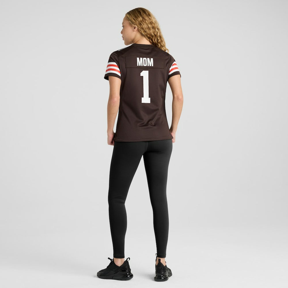 Number 1 Mom Cleveland Browns Women's Game Jersey - Brown Jerseys