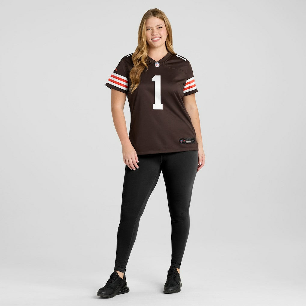 Number 1 Mom Cleveland Browns Women's Game Jersey - Brown Jerseys