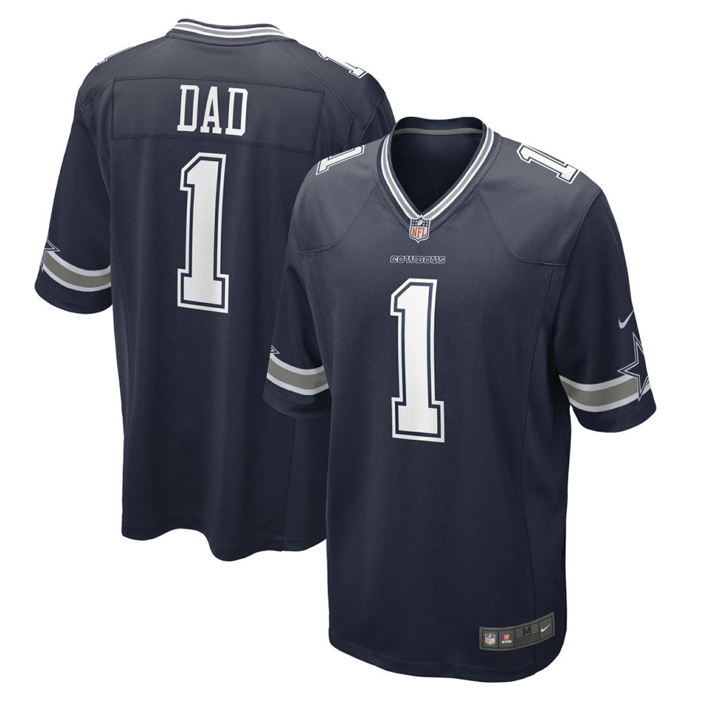 Number 1 Dad Dallas Cowboys Game Jersey - Navy Jerseys