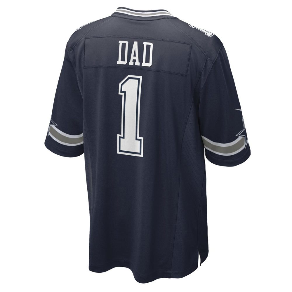 Number 1 Dad Dallas Cowboys Game Jersey - Navy Jerseys