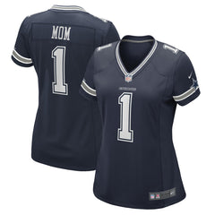 Number 1 Mom Dallas Cowboys Women's Game Jersey - Navy Jerseys