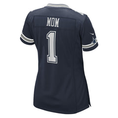 Number 1 Mom Dallas Cowboys Women's Game Jersey - Navy Jerseys
