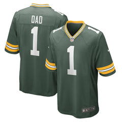 Number 1 Dad Green Bay Packers Game Jersey - Green Jerseys
