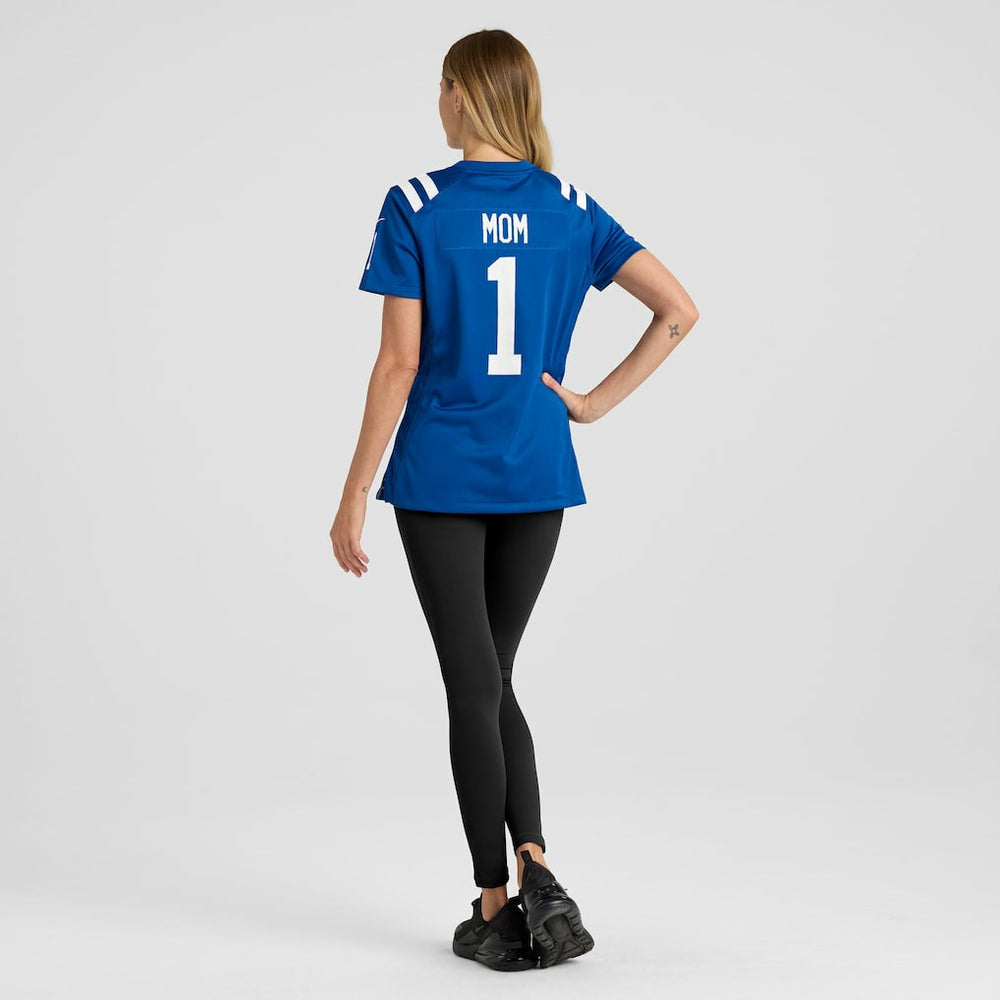 Number 1 Mom Indianapolis Colts Women's Game Jersey - Royal Jerseys