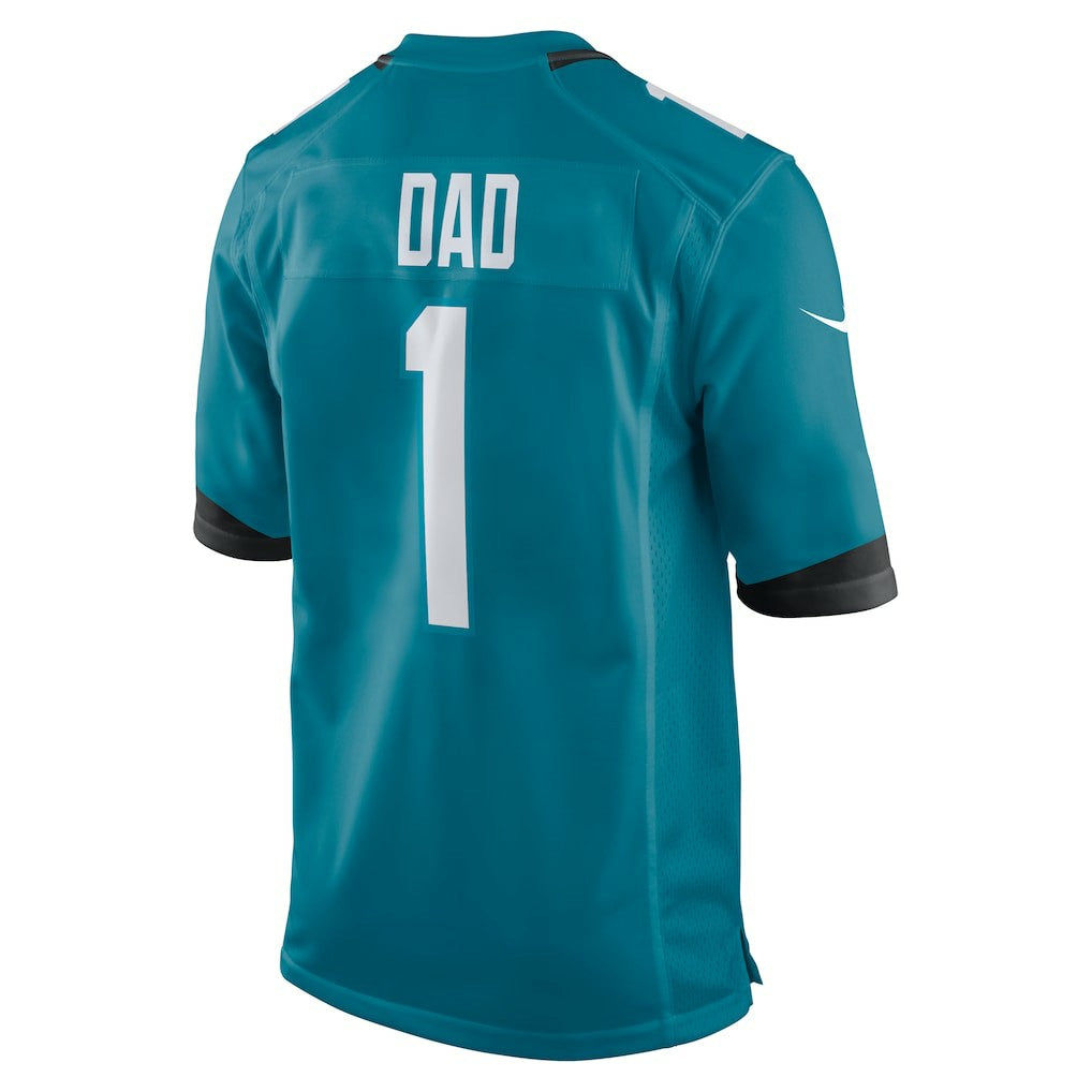 Number 1 Dad Jacksonville Jaguars Game Jersey - Teal Jerseys