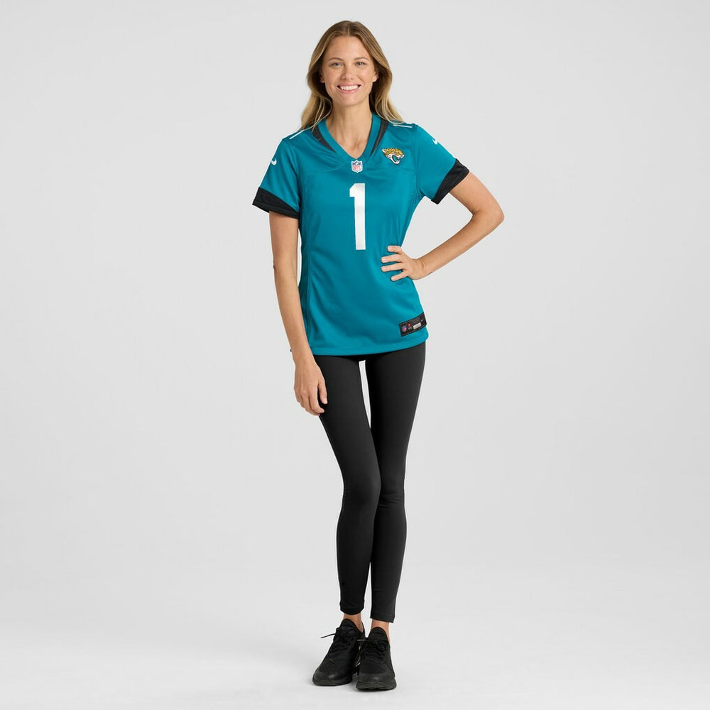 Number 1 Mom Jacksonville Jaguars Women's Game Jersey - Teal Jerseys