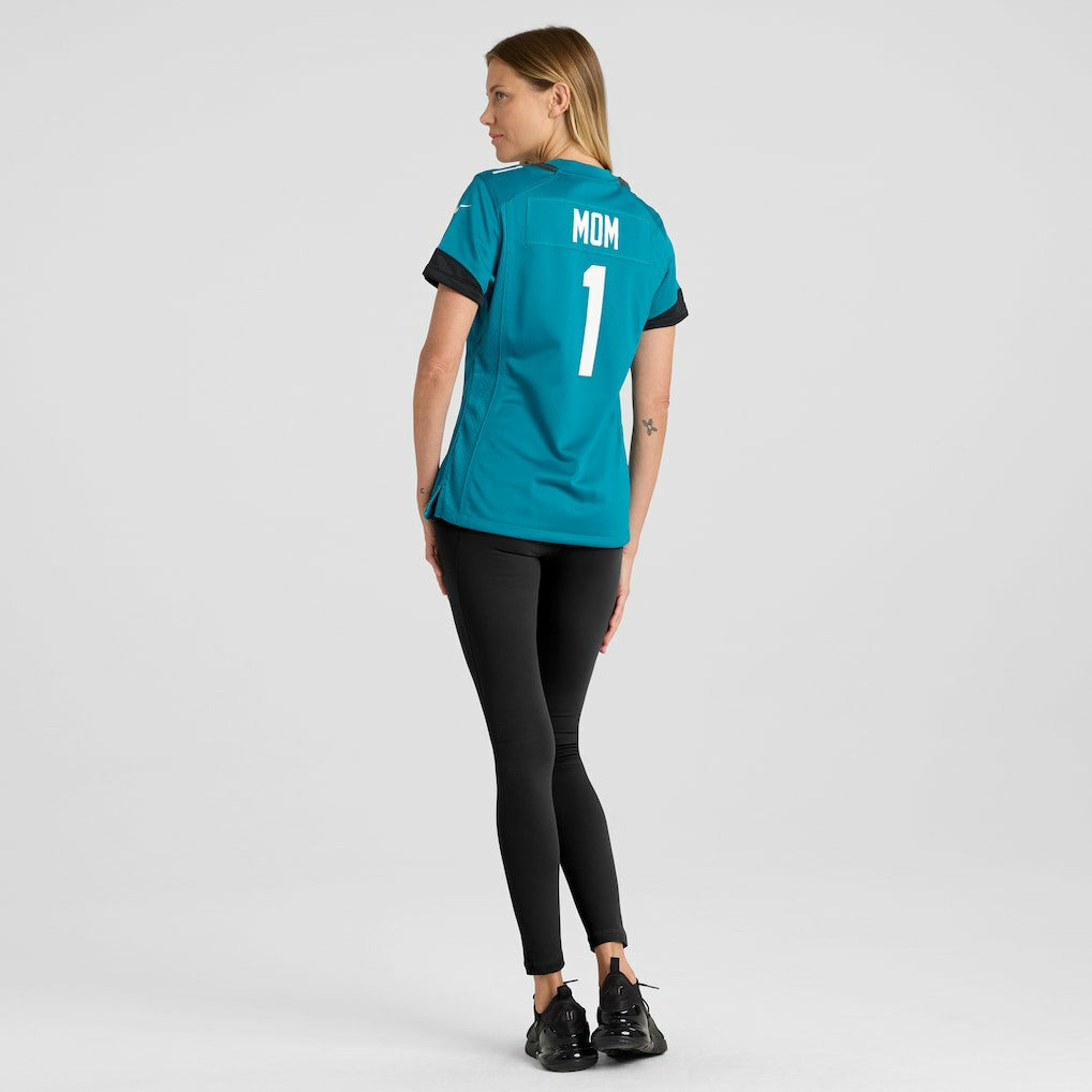 Number 1 Mom Jacksonville Jaguars Women's Game Jersey - Teal Jerseys