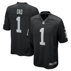 Number 1 Dad Las Vegas Raiders Game Jersey - Black Jerseys