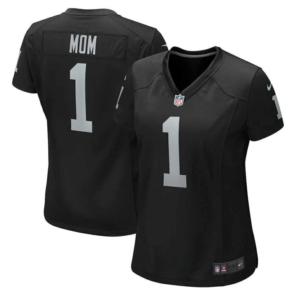 Number 1 Mom Las Vegas Raiders Women's Game Jersey - Black Jerseys
