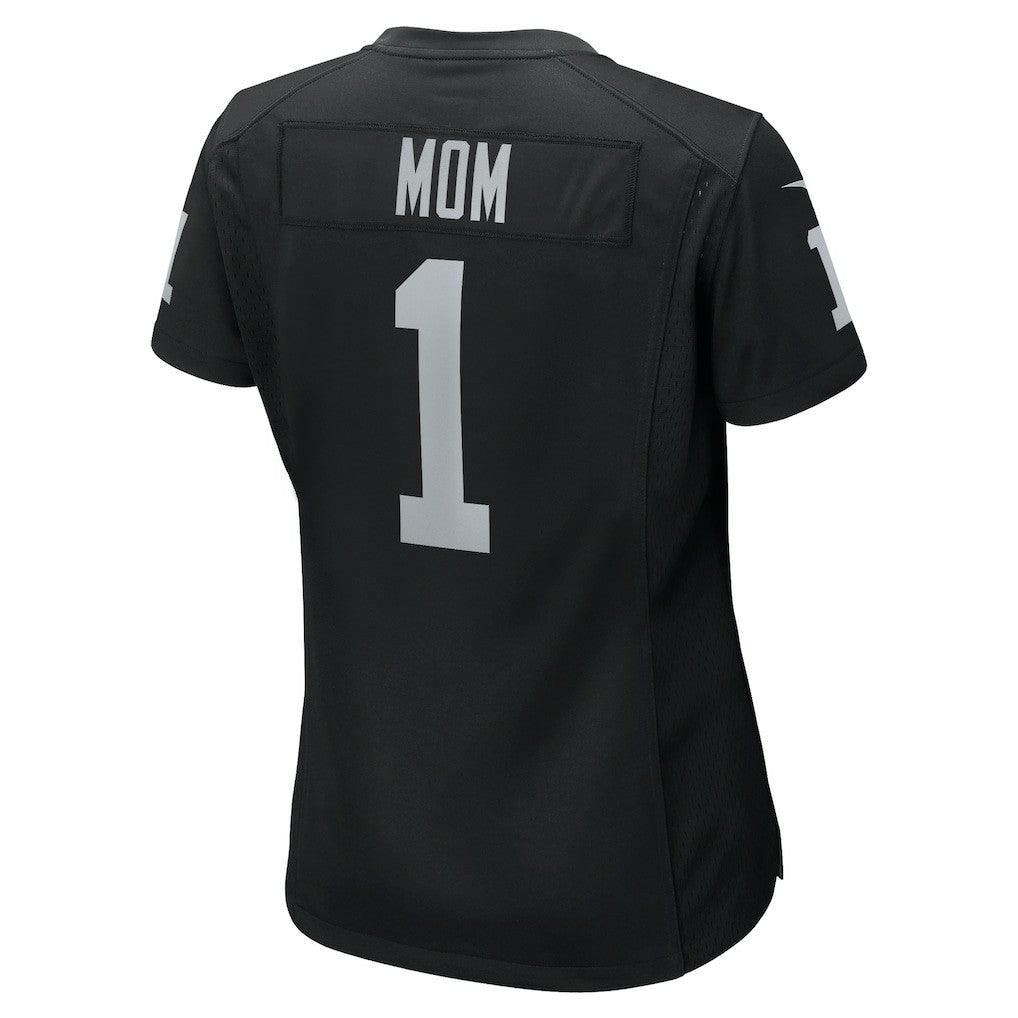 Number 1 Mom Las Vegas Raiders Women's Game Jersey - Black Jerseys